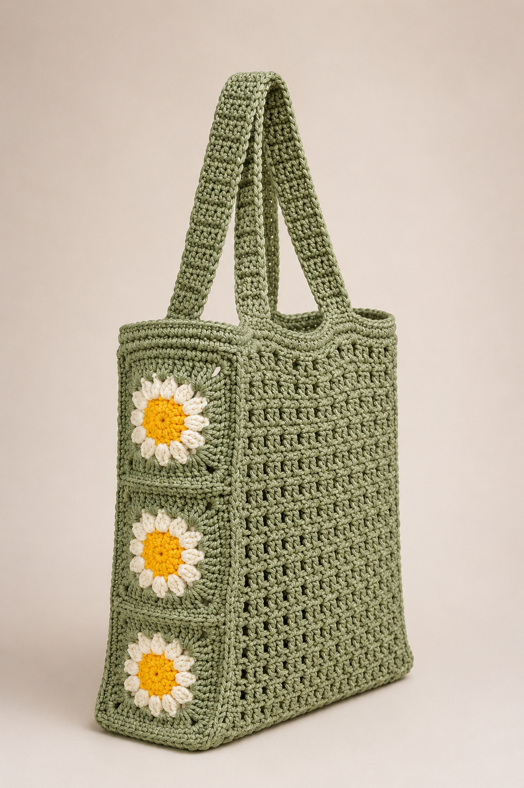 Grand sac au crochet fait main Olivier de Kabylie par Nouna Tissages